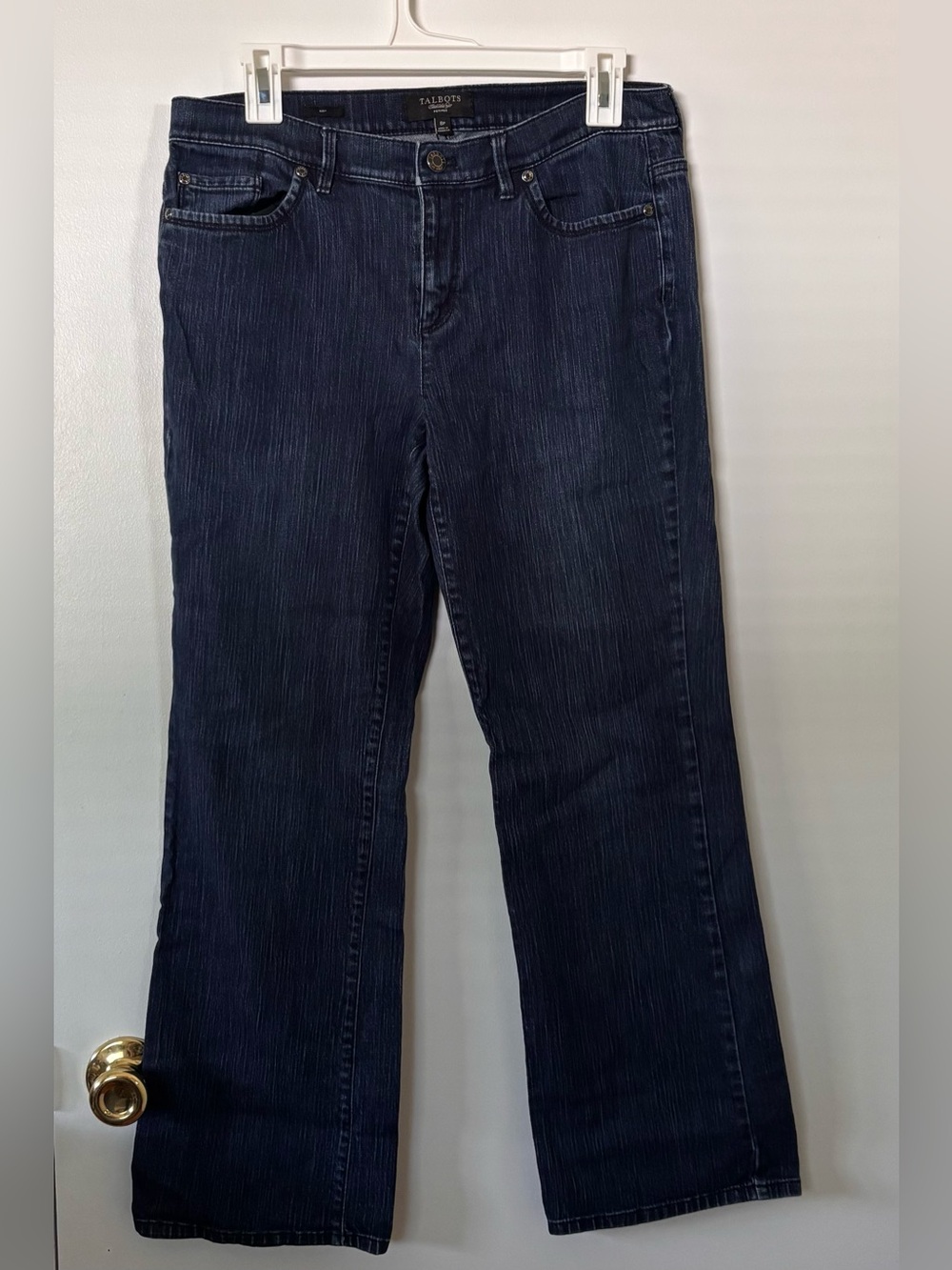 Talbots Dark Indigo Sailor Bootcut Flare Wide-Leg Jeans